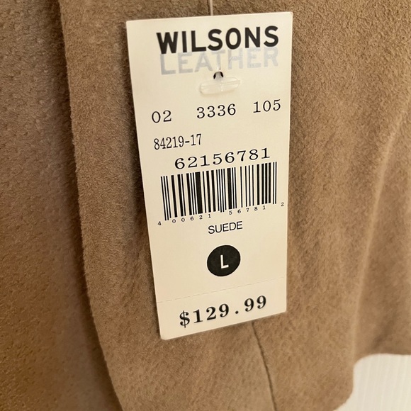 SOLD…On another Platform! Wilsons Genuine Leather Suede Tan Women Jacket Size L - Picture 4 of 11